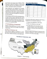 <p>Missouri was admitted as a slave state, Maine as a free state, and no slavery was allowed in the Louisiana Purchase north of the 36°30'N line.</p>