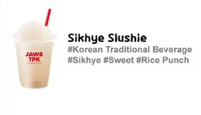 <p>Contains Sikhye (식혜), a sweet Korean rice drink: sweet malted-barley drink with cooked rice, served as a frozen/slushy drink. Ask Mr. Park how to pronounce this and how to sell it. </p>