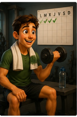 <p>Hago deporte tres veces por semana</p>