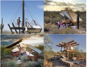 <p>Wat leren mensen in de ‘kampen’ van Taliesin West?</p>