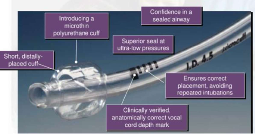 <p>-Betrouwbare beademing</p><p>-Geen luchtlek</p><p>-Minder aspiratie.</p><p>=> Let erop dat je de cuff niet te hard opblaast (cave druk op mucose). Wanneer je een gecuffte tube hebt met een hoge druk krijg je “stijve longen”, er zijn dan hogere beademingsdrukken nodig.</p>