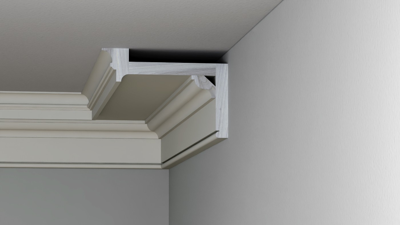 <p>Greek and Roman top section of entablature projecting outward</p>