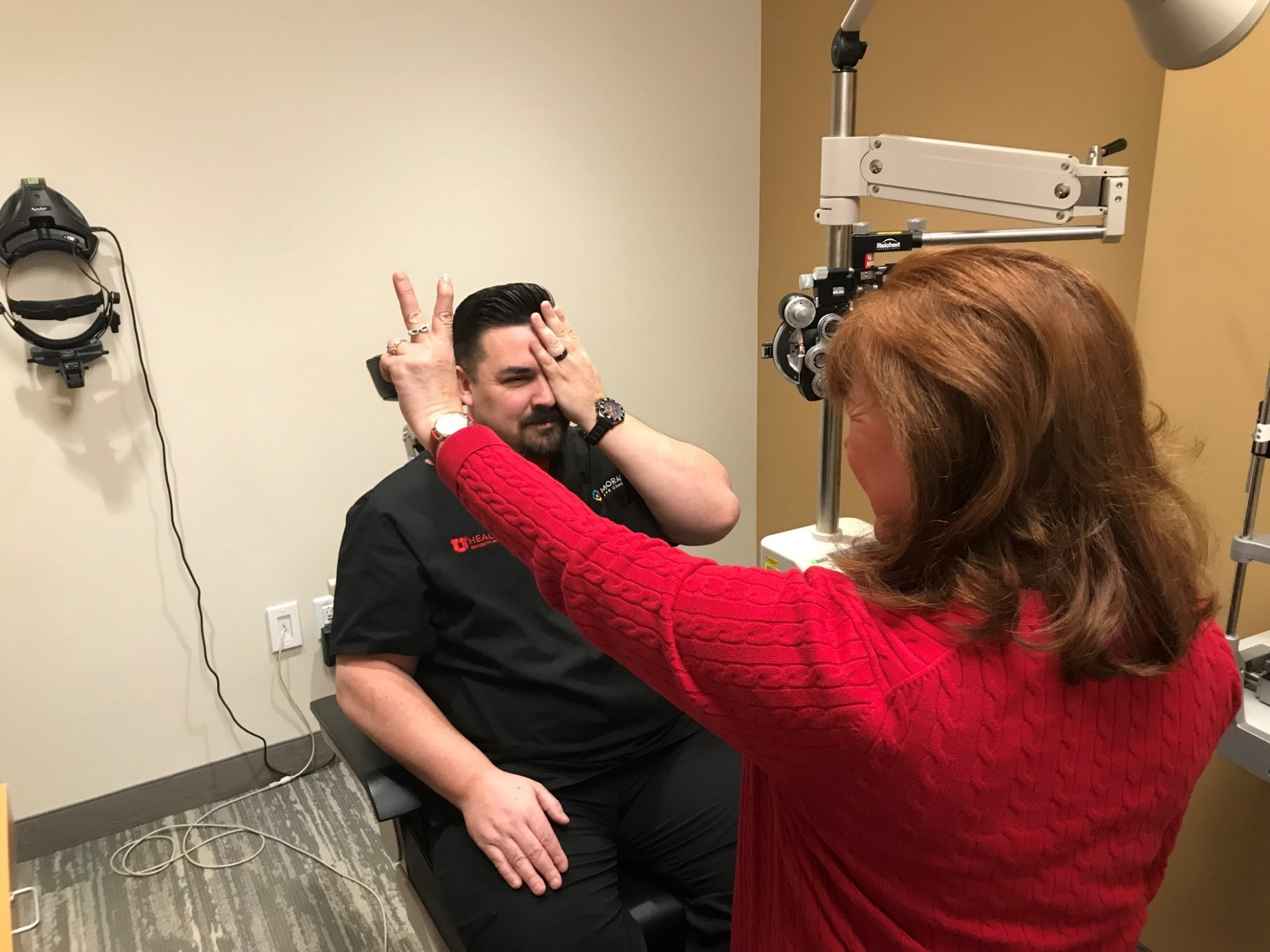 <p>Confrontation Field (peripheral vision test)</p>