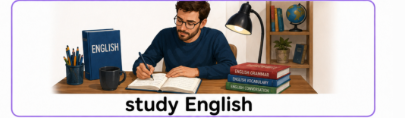 <p>Study English</p>