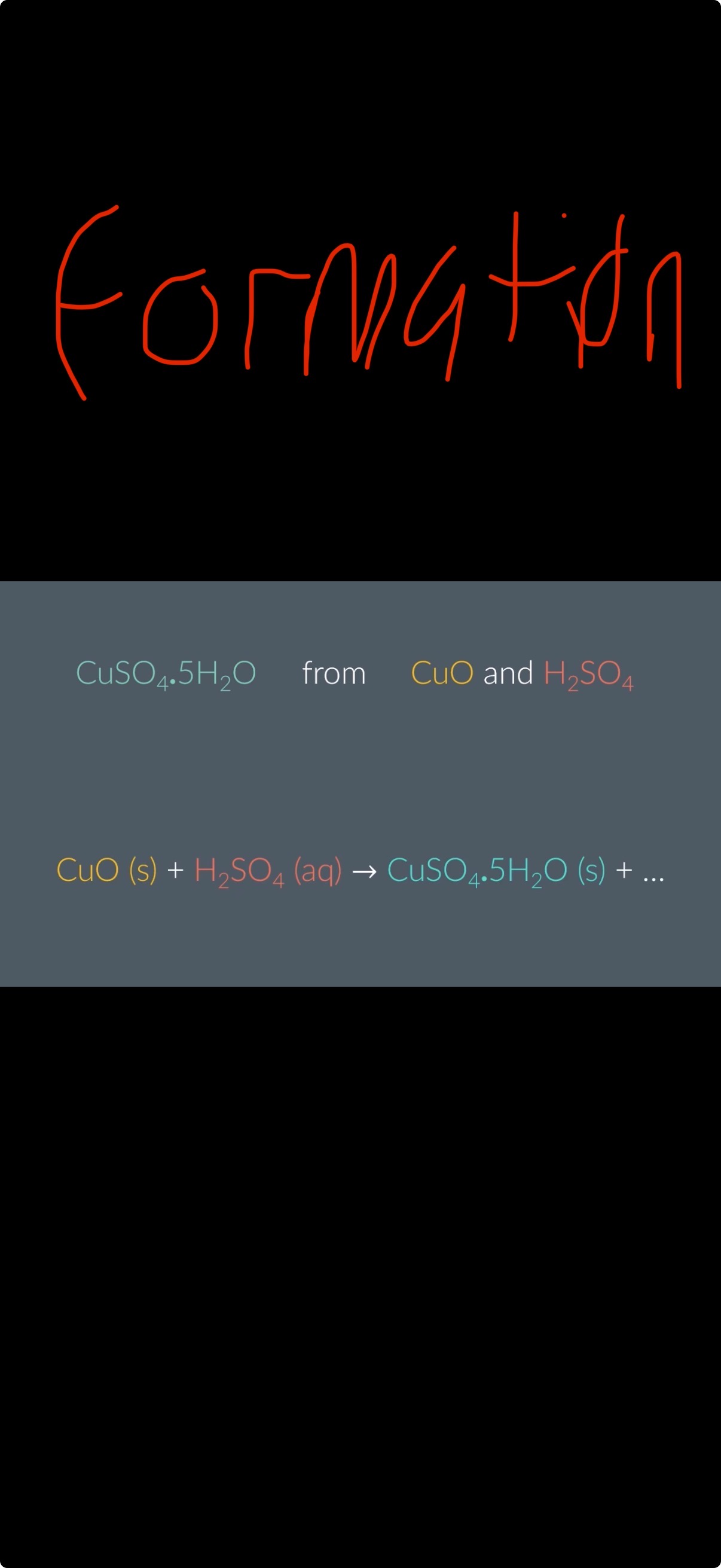 <ol><li><p>B (<span>Gentle heating is not usually enough to remove the water of crystallisation)</span></p></li><li><p class="sc-fQpSrZ bvYkPV"></p><ul><li><p><strong><span>C⁢u⁢Cl2(s)+2H2O⁢(g⁡)</span></strong></p></li></ul><ol start="3"><li><p></p><ul><li><p><strong><span>C⁢u⁢Cl2∙2H2O⁢(s)+a⁢q→ C⁢u⁢Cl2(a⁢q) + 2H2O⁢(l)</span></strong></p></li></ul><p>(note- The aq represents the dissociating in water)</p></li></ol></li></ol><ol start="4"><li><p>A,B,C (A-salt+hydrogen. B-Salt+water. C-Salt+water+CO2)</p></li><li><p>A(The Chlorines and coppers are balanced on each side)</p></li></ol><p></p>