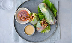 <p>Sweet and spicy BBQ glazed tofu, crunchy slaw (zucchini, cabbage, romaine, carrots, snow peas, mint, cilantro, and basil), avocado and marinated glass noodles served with a side dipping sauce of our cashew vinaigrette and shallot-garlic chili crunch oil.</p><p>Extra Cashew Vinaigrette and Shallot-Garlic Chili Crunch Oil available for $1.95 each.</p><p>Modifications: None</p><p>Allergens: Tree nuts (in Cashew Vinaigrette), Soy, Sesame</p>