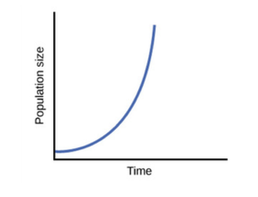 <p>Population growth that is unhindered because of the abundance of resources for an ever-increasing population.</p>