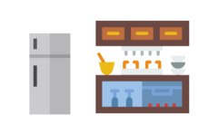 <p>kitchen, cuisine</p>
