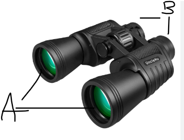 <p>This set of binoculars reads 10×50 and 6.5 degrees (345’)<br>What’s the 10 </p><p>What’s the 50</p><p>What’s the 6.5 deg</p>
