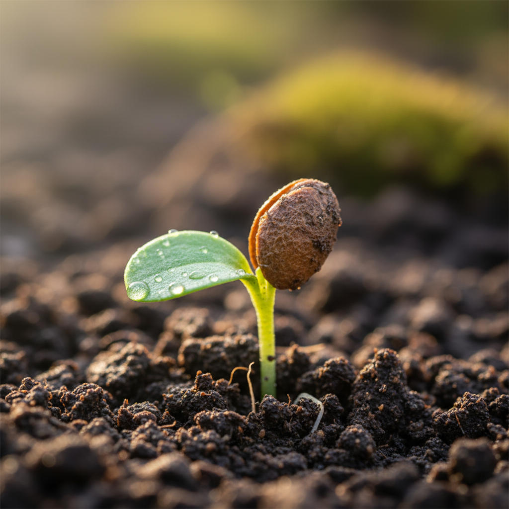 <p>The development of a seed into a new plant when conditions are right.</p>