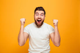 <p><strong>very happy, excited and enthusiastic; feeling or showing great enthusiasm</strong></p><p><em>Sally was _ about her new job.</em></p><p></p>