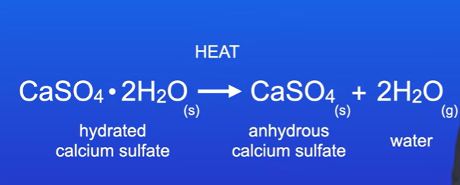 <p>We can break the bonds holding the water molecules into the crystal</p><p>This drives the water molecules off as steam</p><p>We are left with anhydrous compound, means it does not contain WOC.</p>