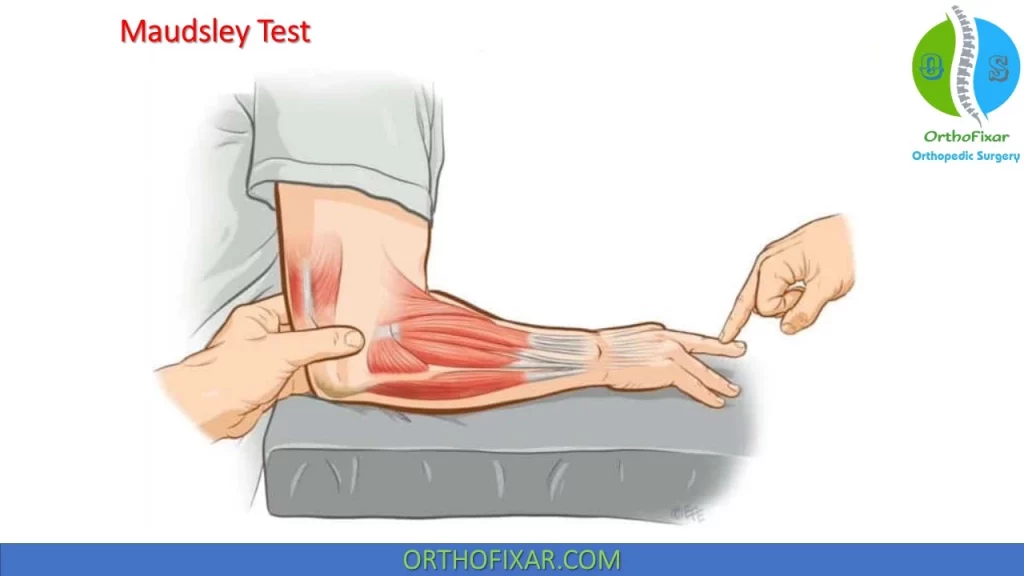 <p>Lateral Epicondylitis (maudsley’s test) </p>
