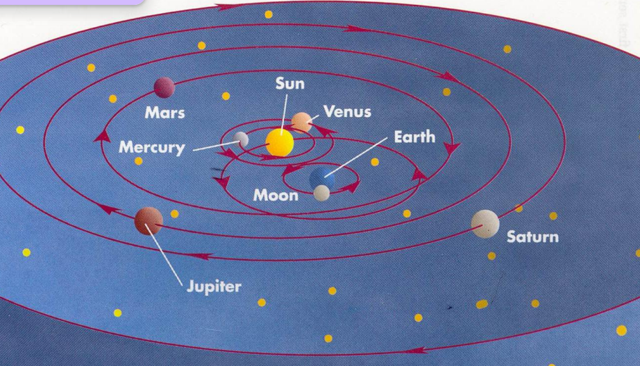 <ul><li><p>Earth is stationary and at the center of the universe</p></li><li><p>planets revolve around the sun</p></li><li><p>the moon and sun revolved around the stationary Earth</p></li><li><p>complex system (goes against Ockham’s Razor)</p></li></ul><p></p>