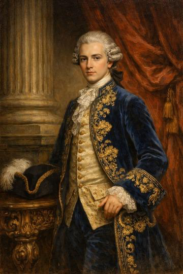 (n) A man who belongs to a high social class, especially one with a hereditary title.