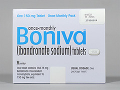<p>Ibandronate </p><p>Bisphosphonate </p><p>Osteoporosis in postmenopausal women</p>
