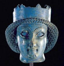 <p>Head of a young Persian prince in lapis lazuli from the Apadana (6th century BCE)</p>