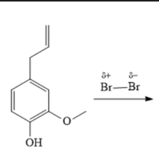 <p>rxn: Eugenol + Br2 </p>