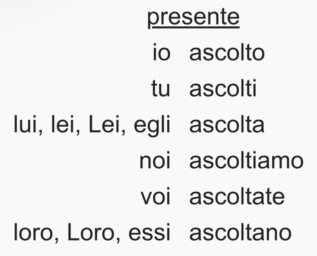 <p>ascoltare</p>