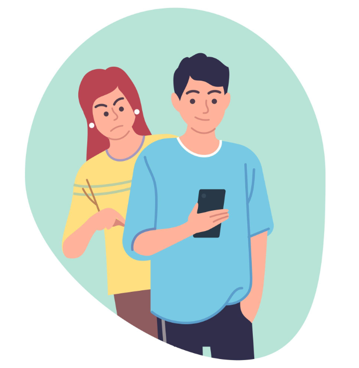 <p>Invading someone's privacy—such as checking their phone, reading their journal, or digging through their personal belongings—usually driven by mistrust, suspicion, or a desire to find dirt.</p>