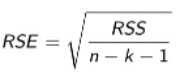 <p><span style="line-height: 18.4px;">average magnitude of unexplained variation remaining after fitting model</span></p><p>To practically measure prediction accuracy, we rely on the squared residuals summarized through the <strong>Residual standard Error (RSE).</strong></p><p class="MsoNoSpacing">Smaller RSE indicates predictions are closer to observed values.</p><p class="MsoNoSpacing"></p>
