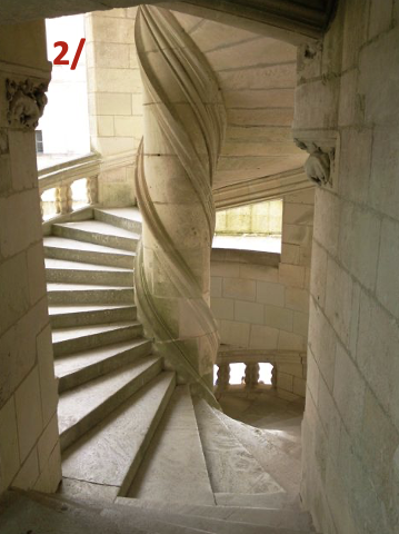 <p><strong>l’escalier en vis </strong></p>