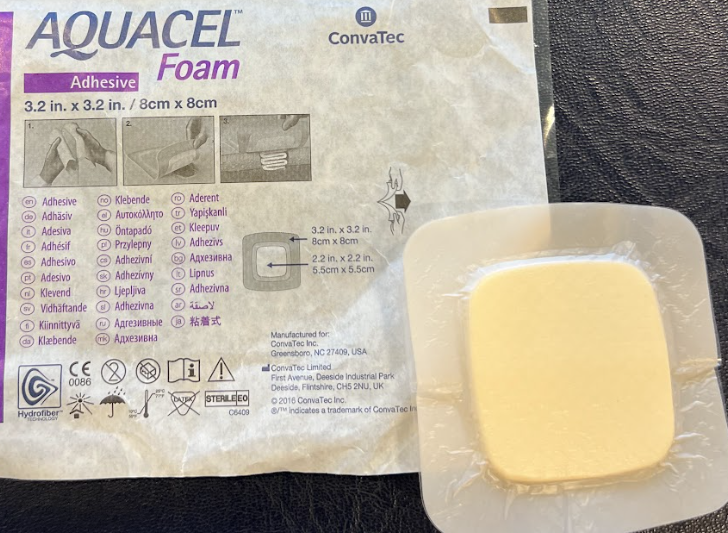 <p>semipermeable foam</p>