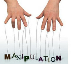 <p>manipulative behaviour (n. phrase) /məˈnɪpjʊlətɪv bɪˈheɪvjə/ behaviour intended to control or influence someone</p>