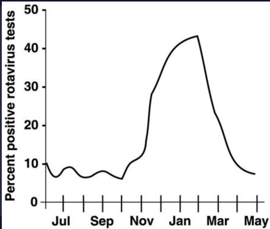 <p><span>In Figure 14.2, which one of the following choices has the highest morbidity rate?</span></p><ul><li><p><span>July</span></p></li><li><p><span>December</span></p></li><li><p><span>October</span></p></li><li><p><span>November</span></p></li></ul><p></p>