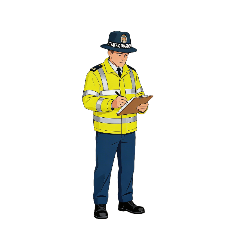 <p><strong><mark data-color="green" style="background-color: green; color: inherit;">traffic warden</mark> /ˈtræfɪk ˈwɔːrdn/</strong></p><p><strong>DEUTSCH:</strong></p><p>der Verkehrspolizist</p>
