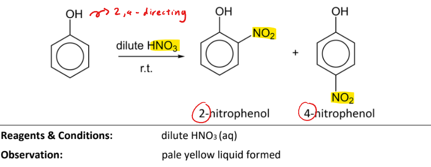 <p>RnCs: dilute HNO<sub>3</sub>(aq)</p><p>Observation: pale yellow liquid formed</p>