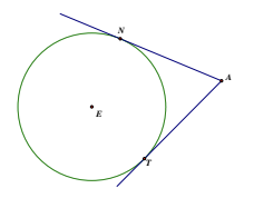<p>An angle formed by two tangents is equal to half the difference of it’s intercepted arcs</p>