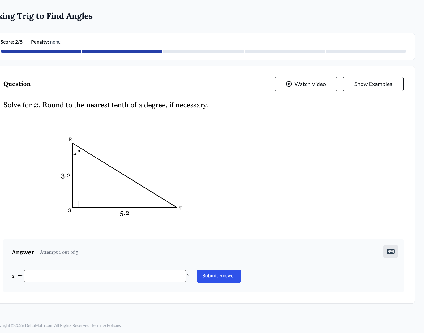 <p>Solve for <span style="font-family: KaTeX_Main, "Times New Roman", serif; line-height: 1.2; font-size: 1.21em;"><em>x</em></span>. Round to the nearest tenth of a degree, if necessary.</p>