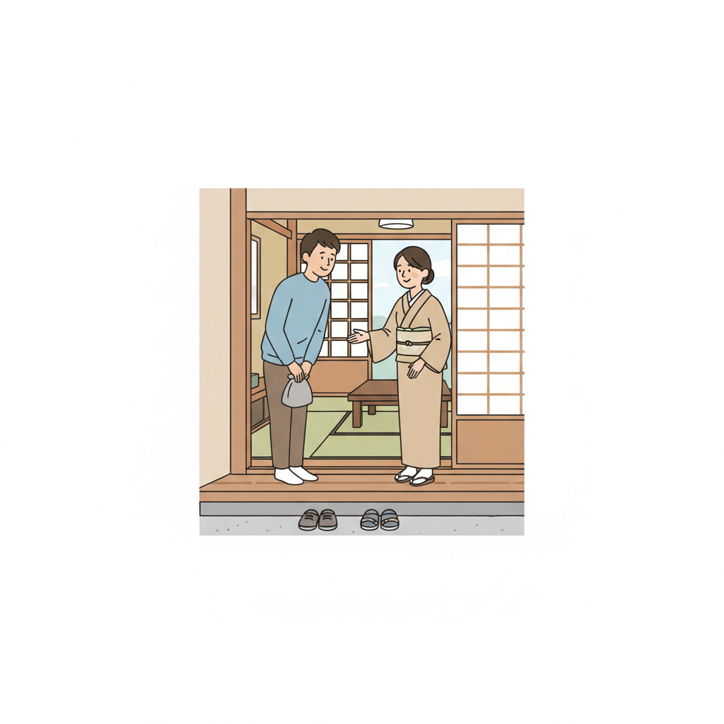 <p>Tôi xin phép. (dùng khi mình đi vào nhà người khác)<br><br>おじゃまします。どうぞよろしく。</p>