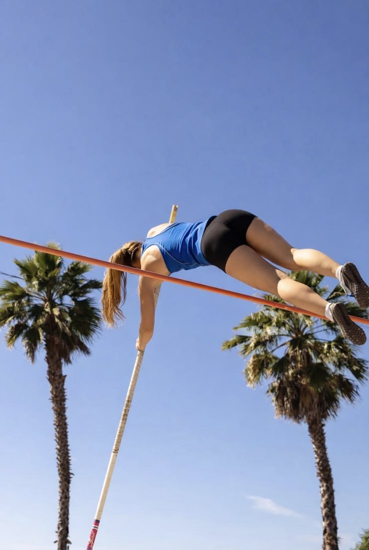 <p>an athletics event in which a competitor uses a pole to vault over a bar. He cleared the bar in the ___.</p>