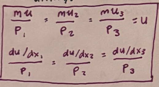 <p>Intuition</p><ul><li><p>Mathematical rule for choosing the consumption bundle that maximizes utility,</p></li><li><p><u>Maximum satisfaction</u> is obtained when an individual gets the <u>same amount of satisfaction from the last unit of money spent on each commodity. </u></p></li></ul><p>Formula</p><ul><li><p>Reference image</p></li></ul><p></p>