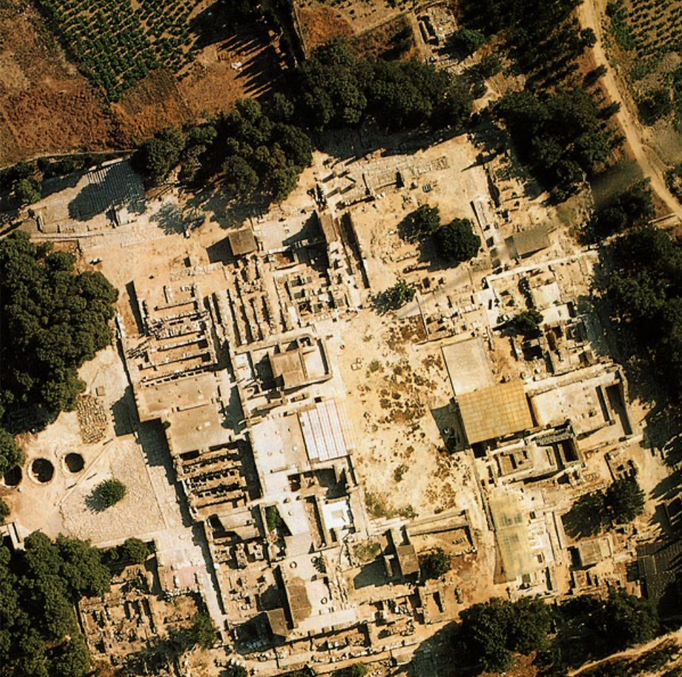 <p>Palace of Knossos aerial view</p>