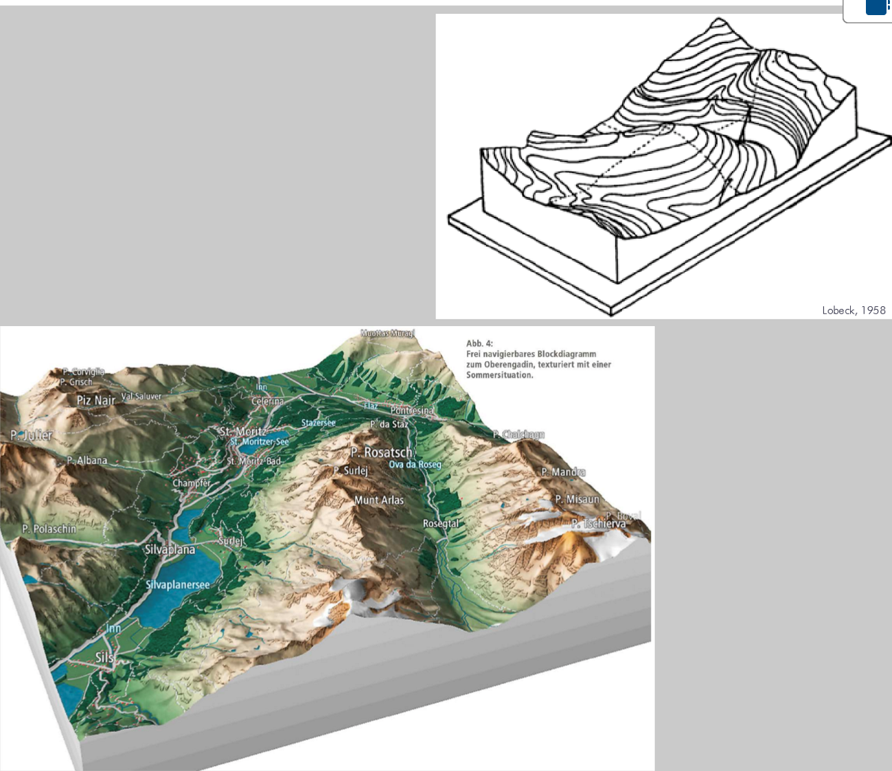 <p>Oblique view of a terrain including a cutaway of the subsurface </p><p>You can also add geological features</p>