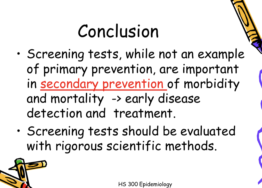 <p>Evaluation of screening programs</p>