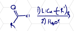 <p>Acid Chloride + Gilman</p>
