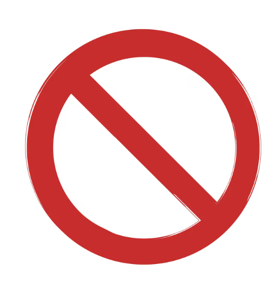<p>Prohibited</p>