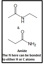<p>a carbonyl group with a N attached to the carbonyl C </p>