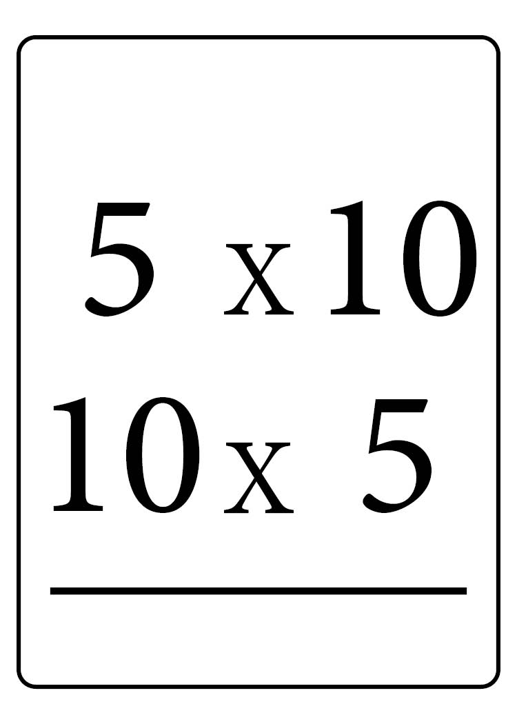 <p>5×10 or 10×5 = ?</p>