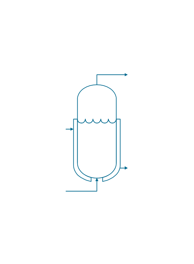 <p>A process unit that separates components at the surface of a liquid or liquid-solid mixture by heating them into the gas phase; lighter components with lower boiling points exit through the top, and heavier components with higher boiling points exit through the bottom</p>