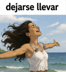 <p>dejarse llevar</p>