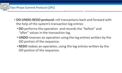 <p>2PC guarantees that if a portion of a transaction cannot be committed, all changes made at other sites will be undone.</p>