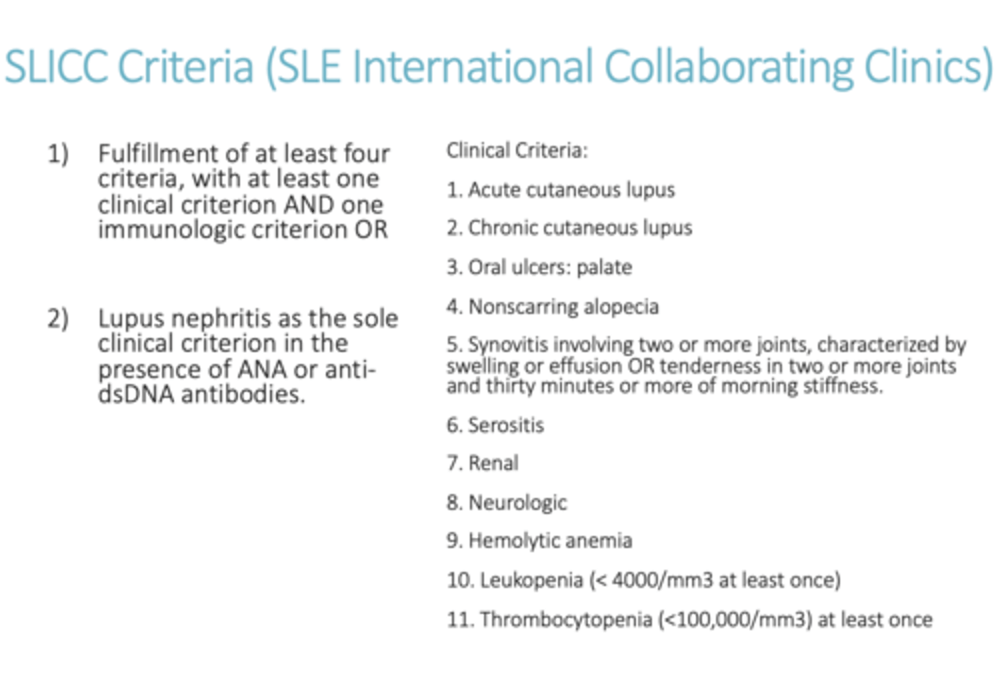 <p>Anti-dsDNA complex deposition, Elevated Cr, proteinurea/hematura, confirmed on kidney biopsy</p>