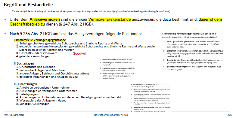 <p>Beispiele von selbst immateriellen Vermögensgegenständen </p>