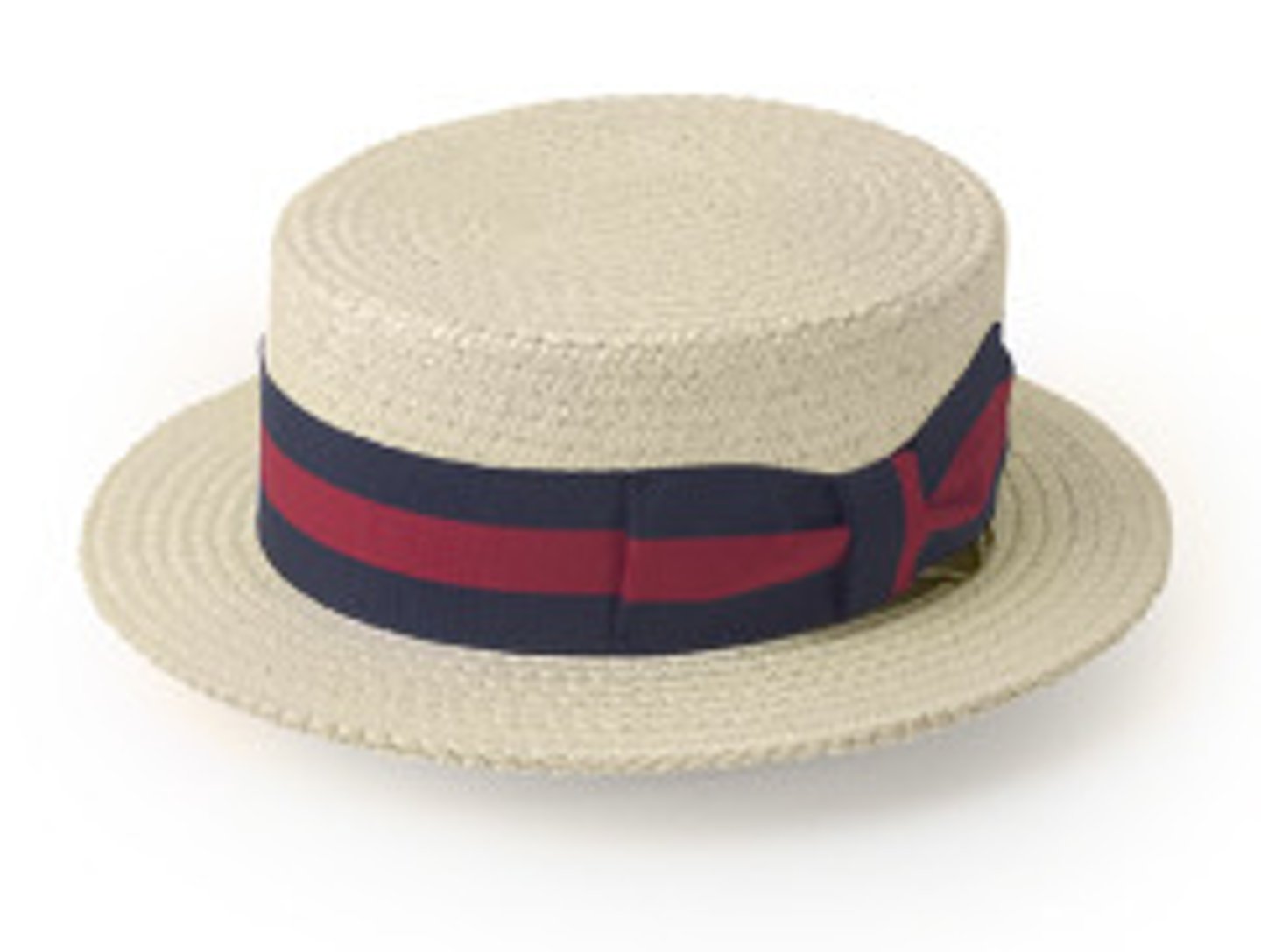 <p>A man's hard straw hat coated with shellac worn in summer.</p>
