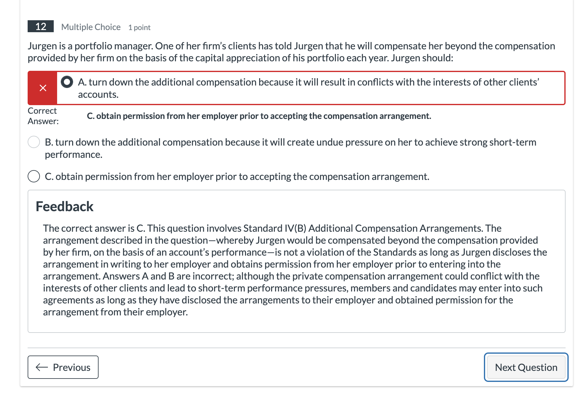 <ul><li><p>Always disclose / receive permission from <strong>employer</strong> before receiving or giving G&E which may impede on objectivity and independence</p></li></ul><p>other clients DONT need to be informed..</p><p></p>
